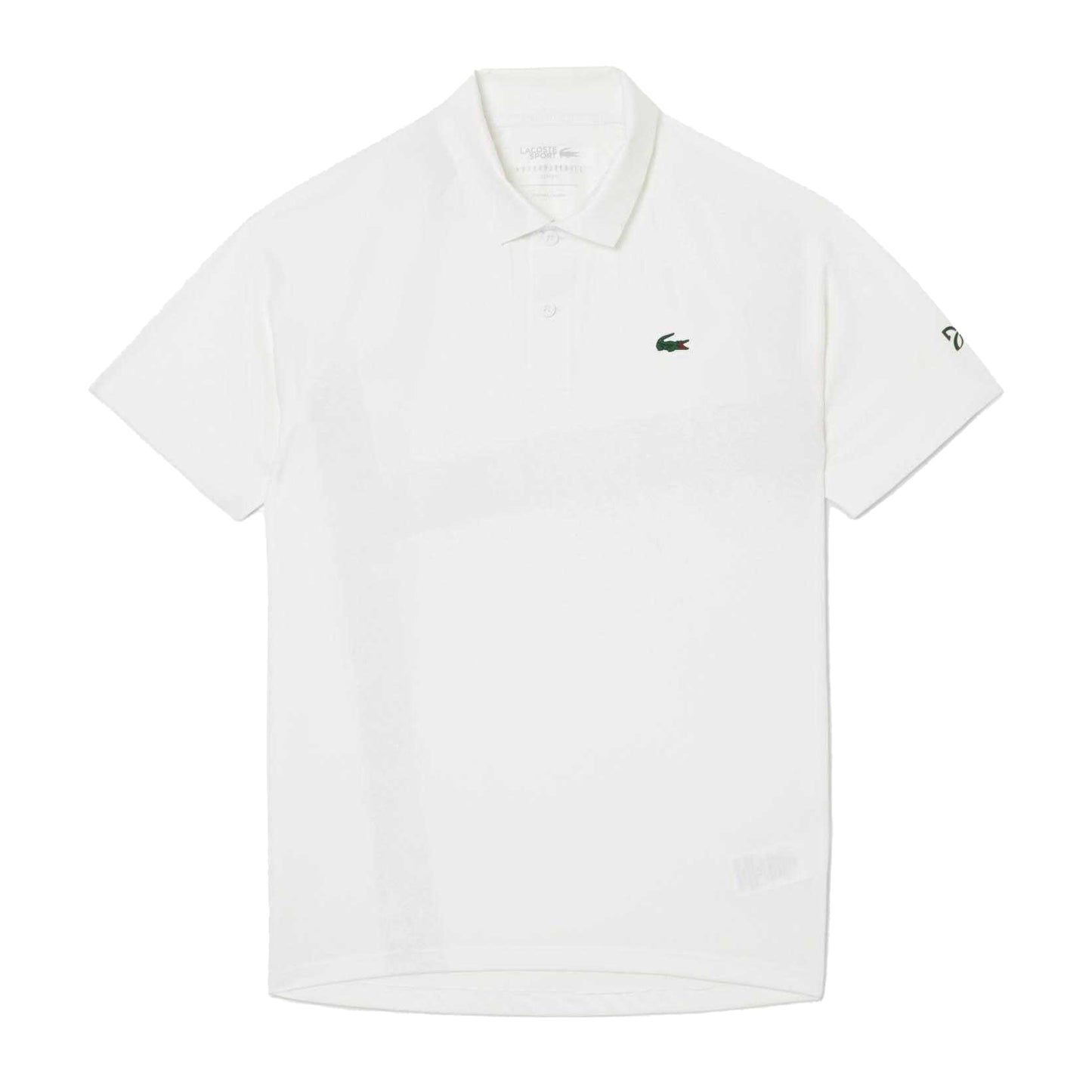 White - Front - Lacoste Mens Novak Djokovic On Court Tennis Polo Shirt