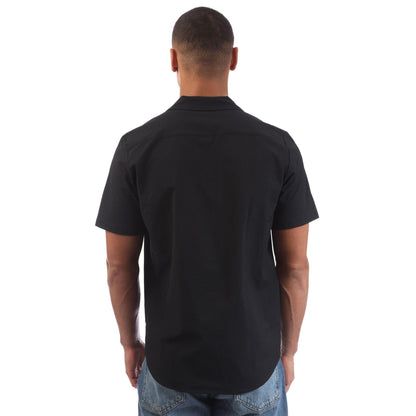 Black - Back - Hugo Mens Ellino Short-Sleeved Shirt