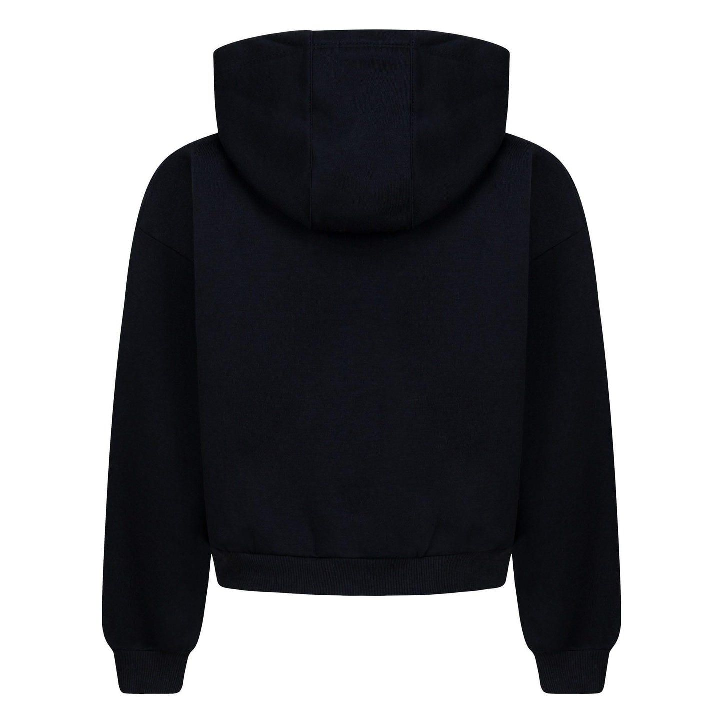 Black - Back - Nike Childrens-Kids Club Fleece Boxy Hoodie