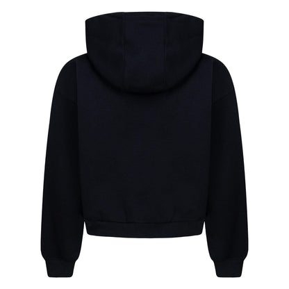 Black - Back - Nike Childrens-Kids Club Fleece Boxy Hoodie