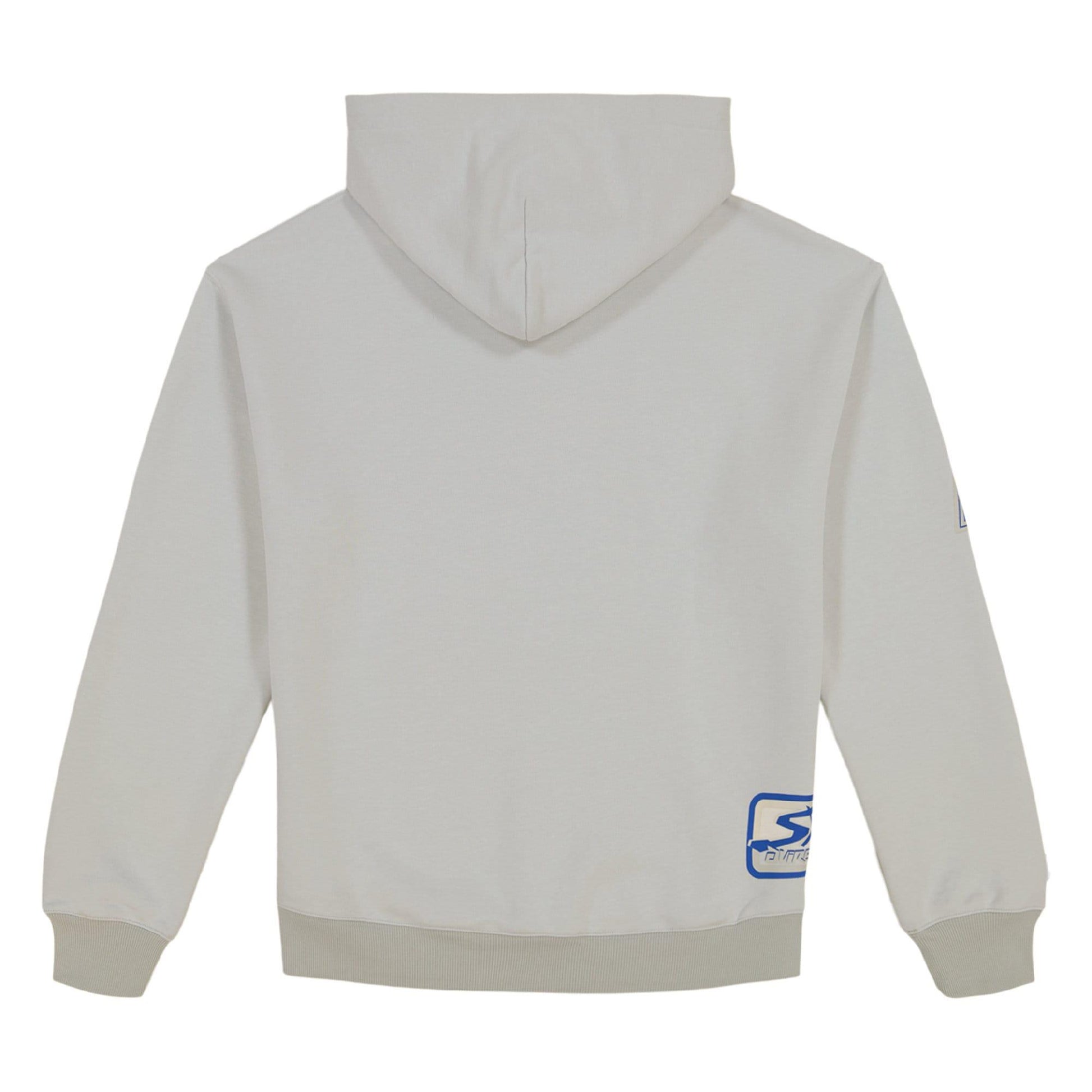 Grey - Back - Avirex Mens Spider Racer Hoodie