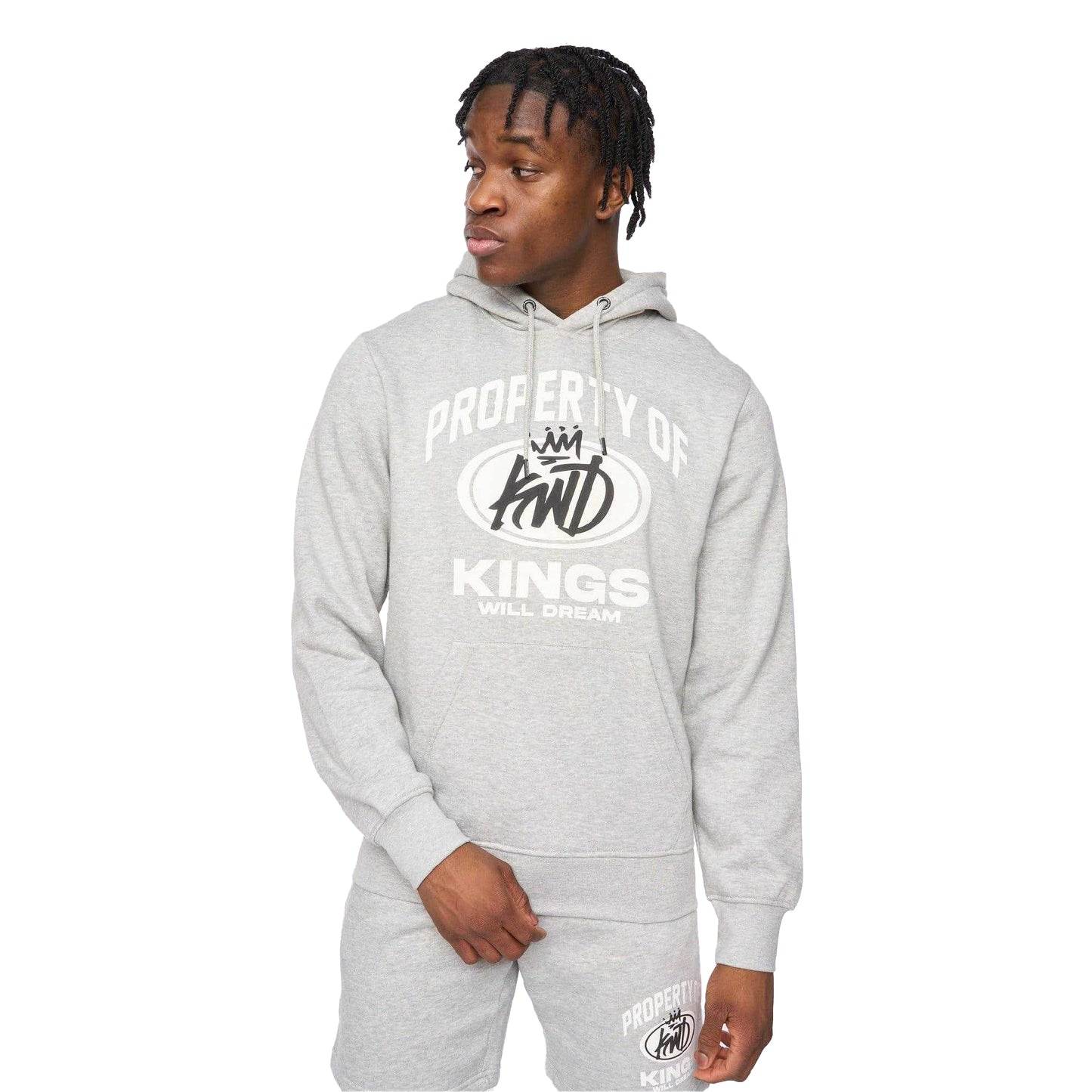 Grey - Front - Kings Will Dream Mens Overhead Hoodie