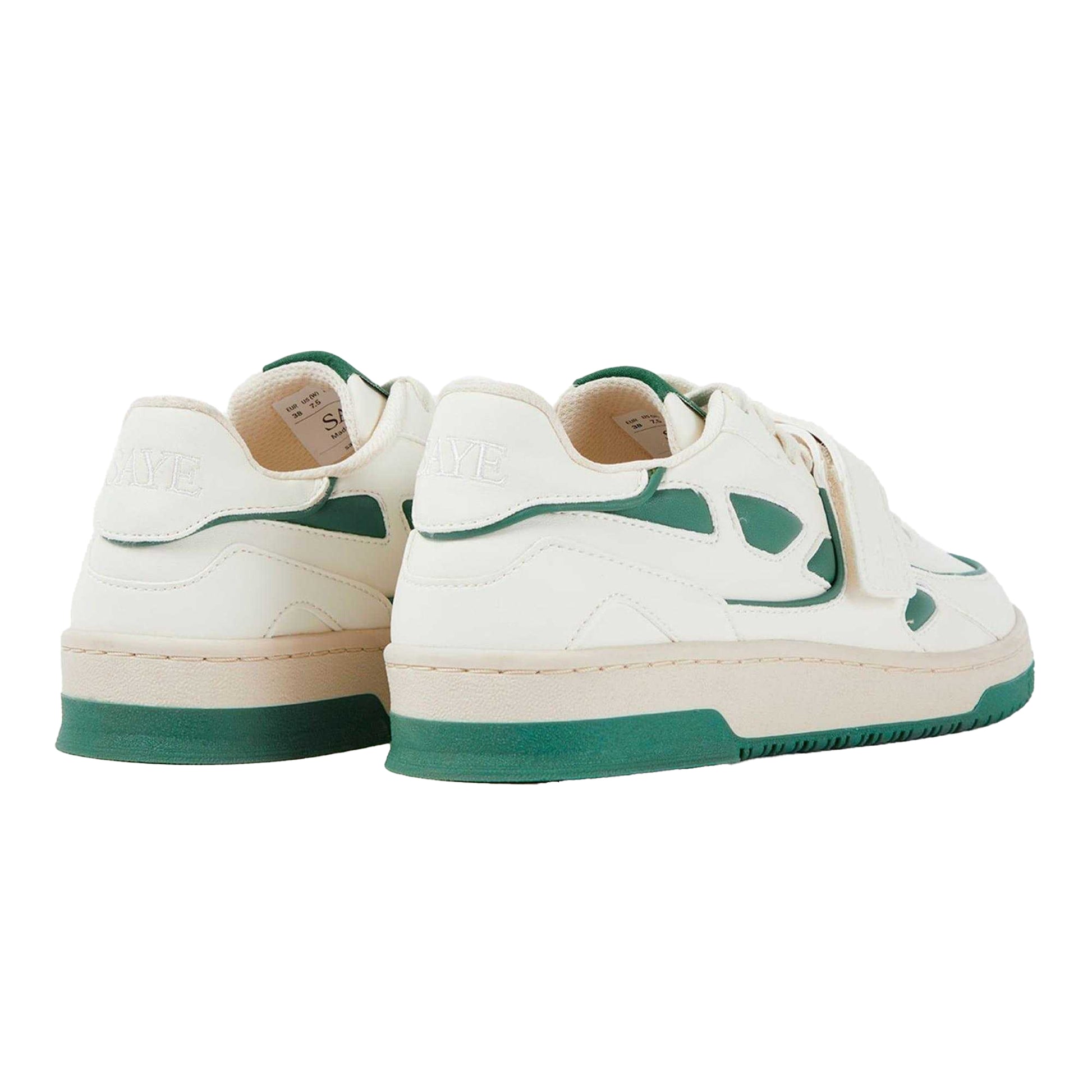 White-Green - Back - Saye Mens M92 Bold Trainers