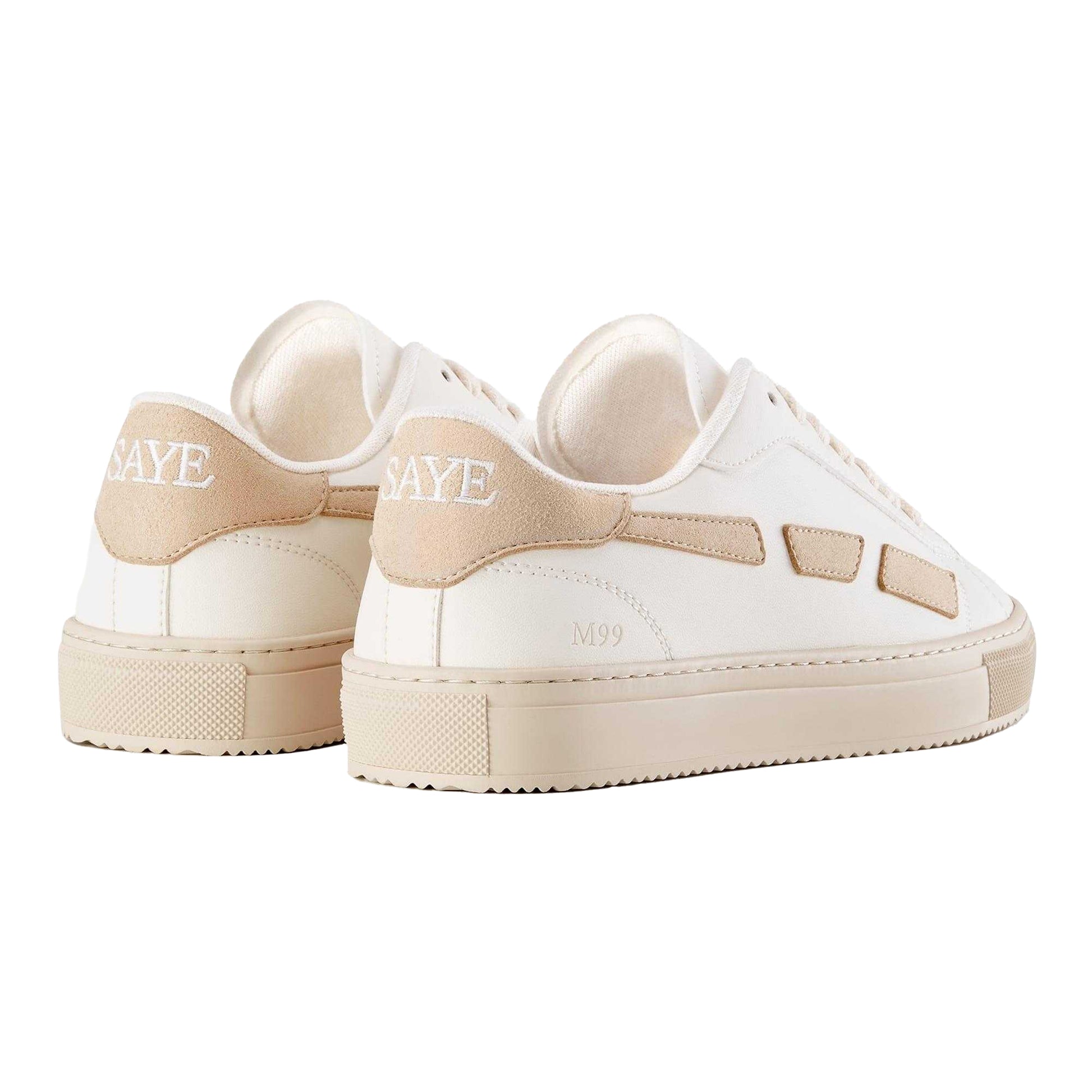Sand - Back - Saye Womens-Ladies M99 Vegan Trainers