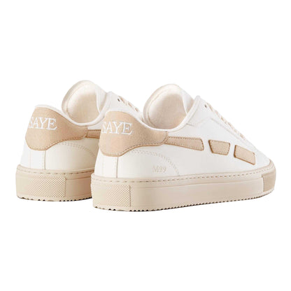 Sand - Back - Saye Womens-Ladies M99 Vegan Trainers