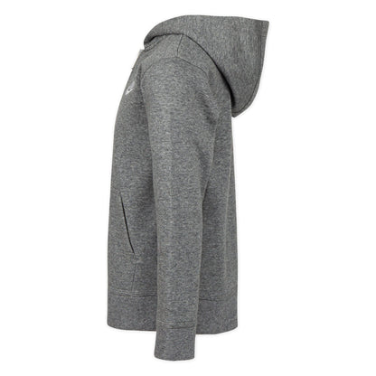 Grey - Side - Nike Childrens-Kids Club Fleece Full Zip Hoodie