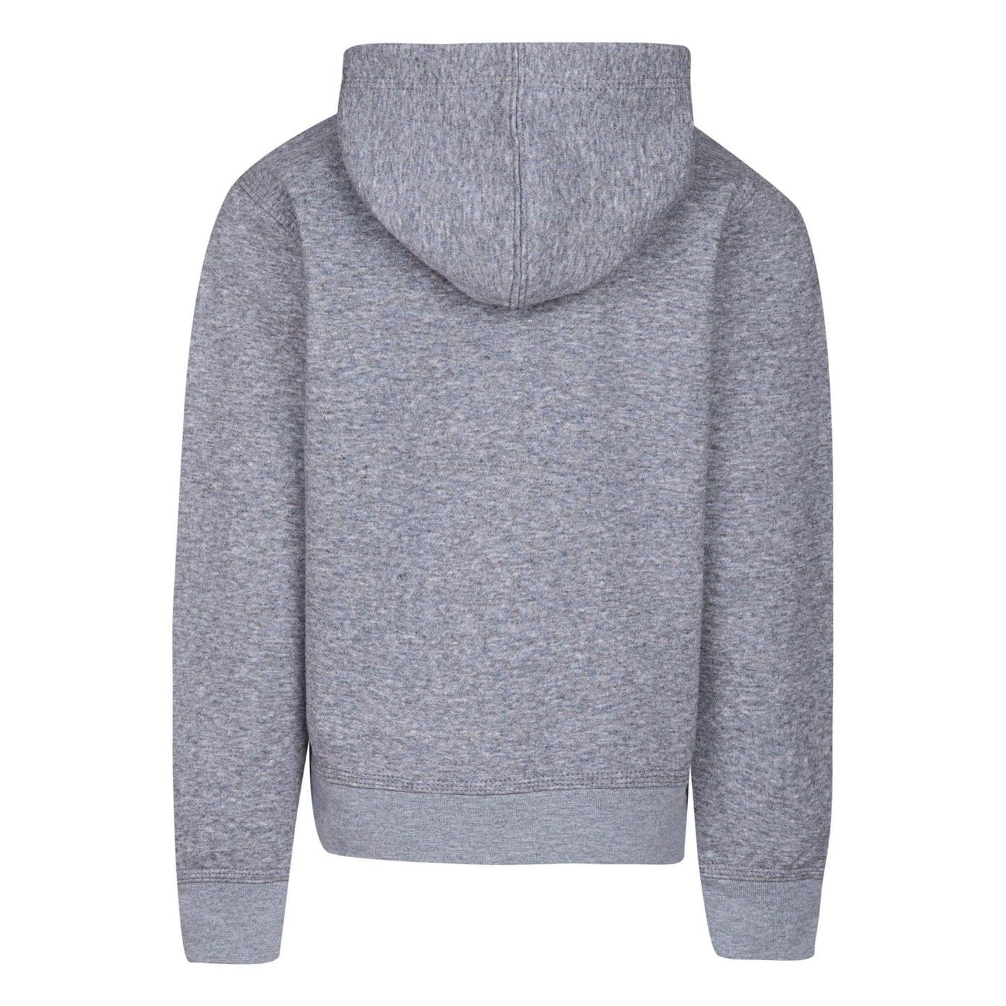 Grey - Back - Nike Childrens-Kids Team Club Full Zip Hoodie