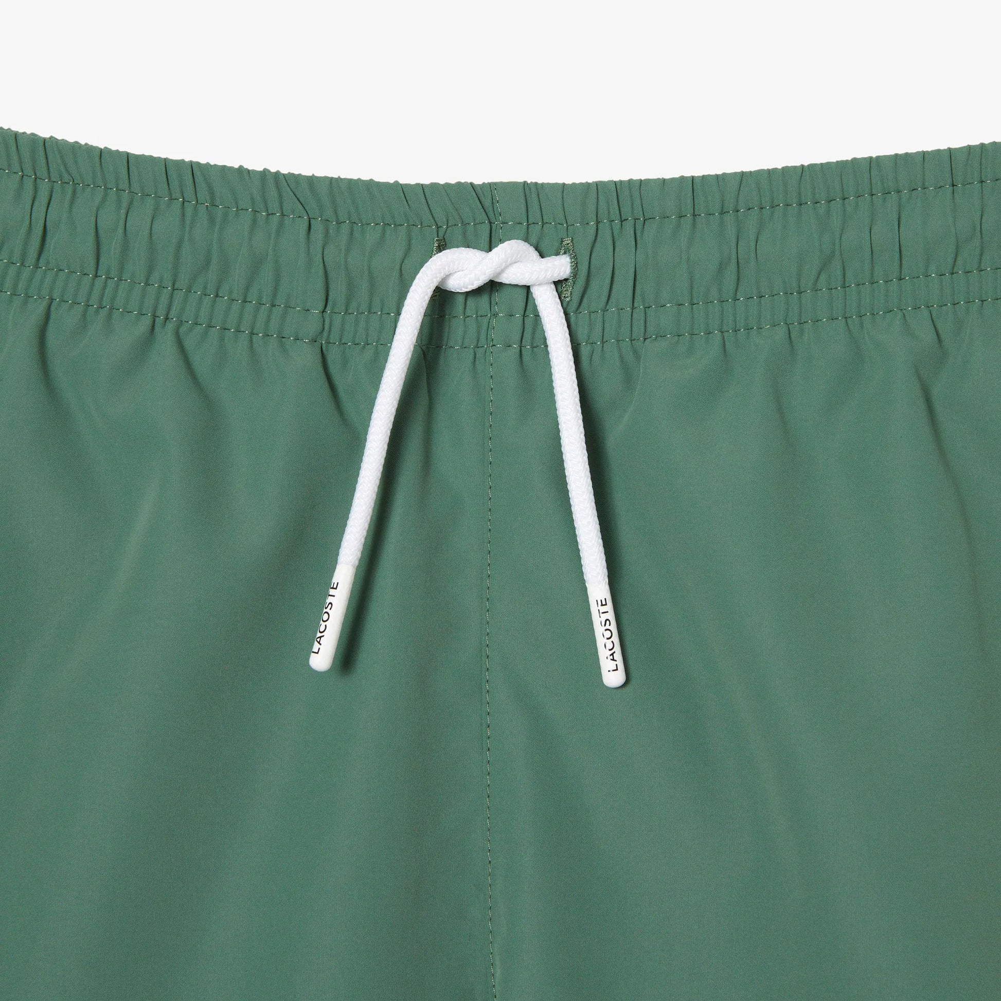 Green - Side - Lacoste Boys Quick Dry Swim Shorts