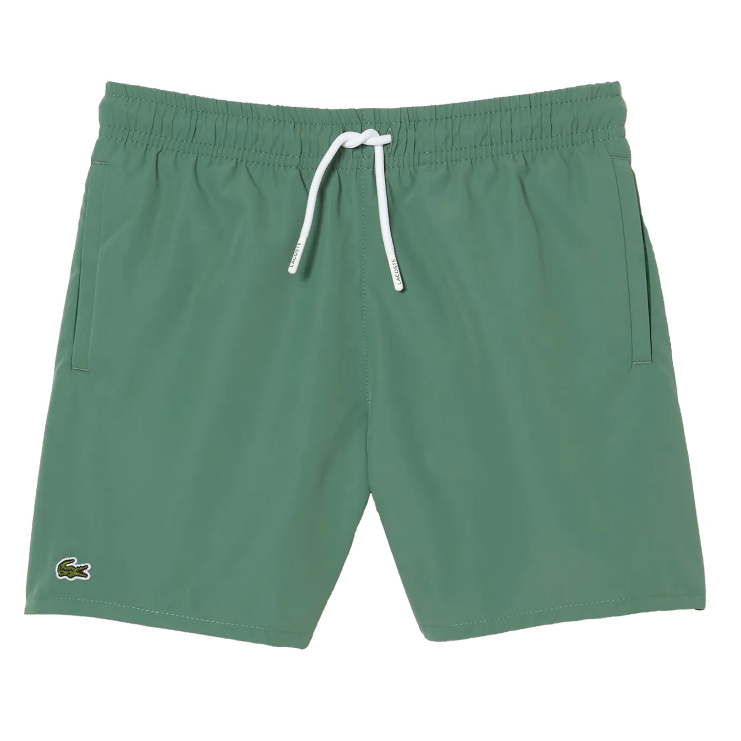 Green - Front - Lacoste Boys Quick Dry Swim Shorts