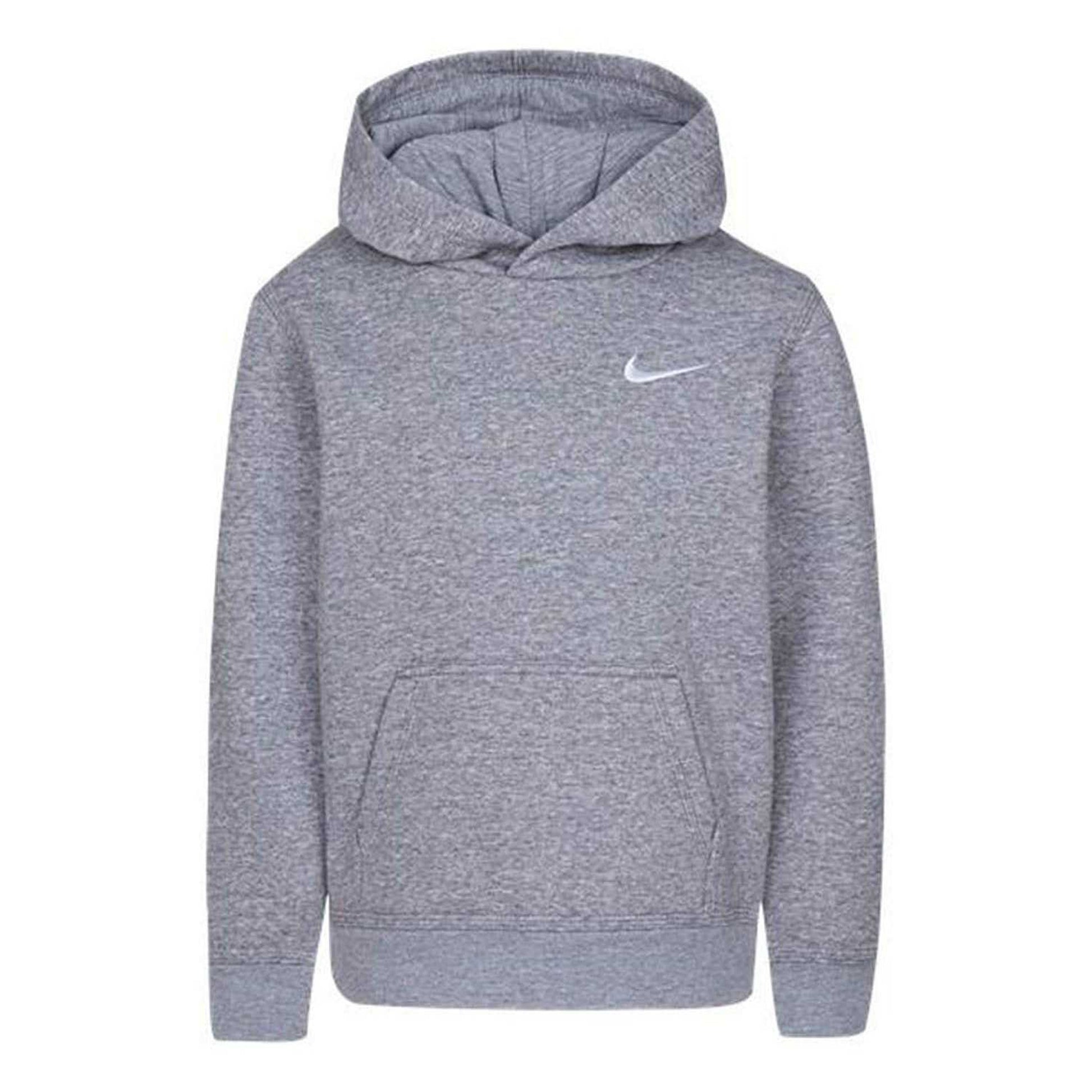 Grey - Front - Nike Childrens-Kids Team Club Hoodie