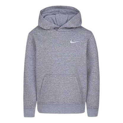 Grey - Front - Nike Childrens-Kids Team Club Hoodie