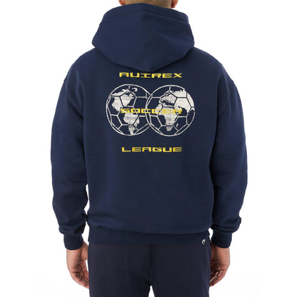 Navy - Back - Avirex Mens Soccer League Hoodie