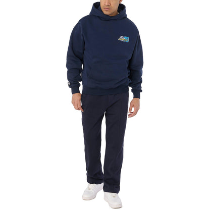 Navy - Close up - Avirex Mens Soccer League Hoodie