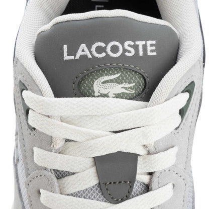 Grey - Close up - Lacoste Mens Storm 96 Vintage Leather Trainers
