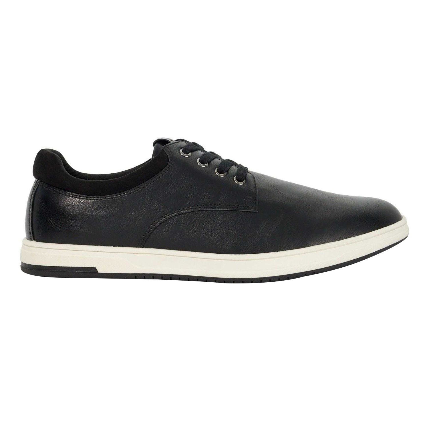 Black - Side - Dune London Mens Tamsen Lace Up Trainers