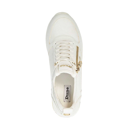 White - Lifestyle - Dune London Womens-Ladies Eilin Wedge Heel Trainers