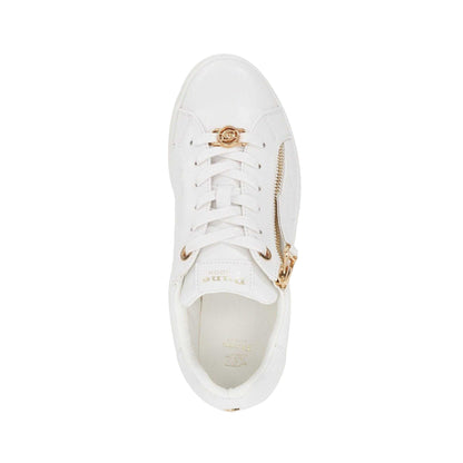 White - Lifestyle - Dune London Womens-Ladies Eisel Quilted Flatform Trainers