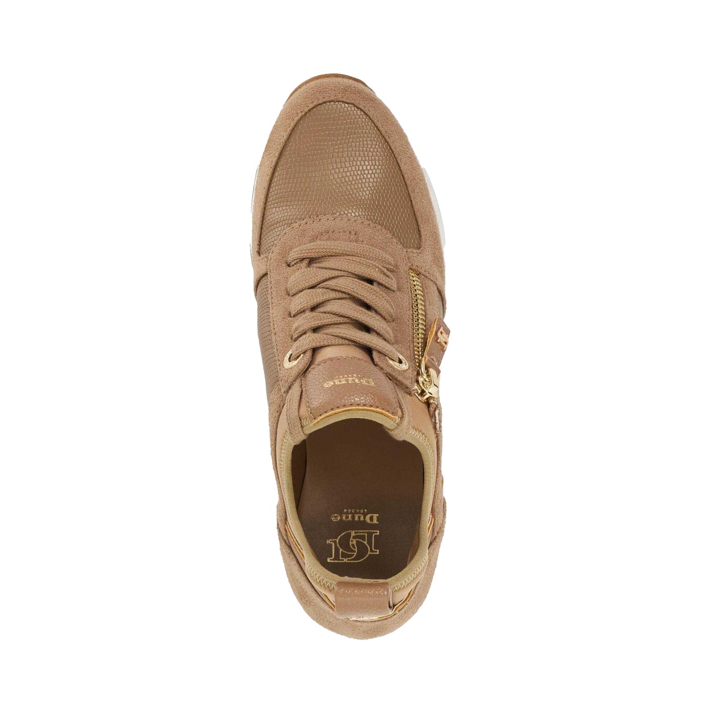 Taupe - Lifestyle - Dune London Womens-Ladies Eilisia Wedge Heel Trainers