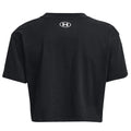 Black - Back - Under Armour Womens-Ladies Collegiate Short-Sleeved Crop T-Shirt
