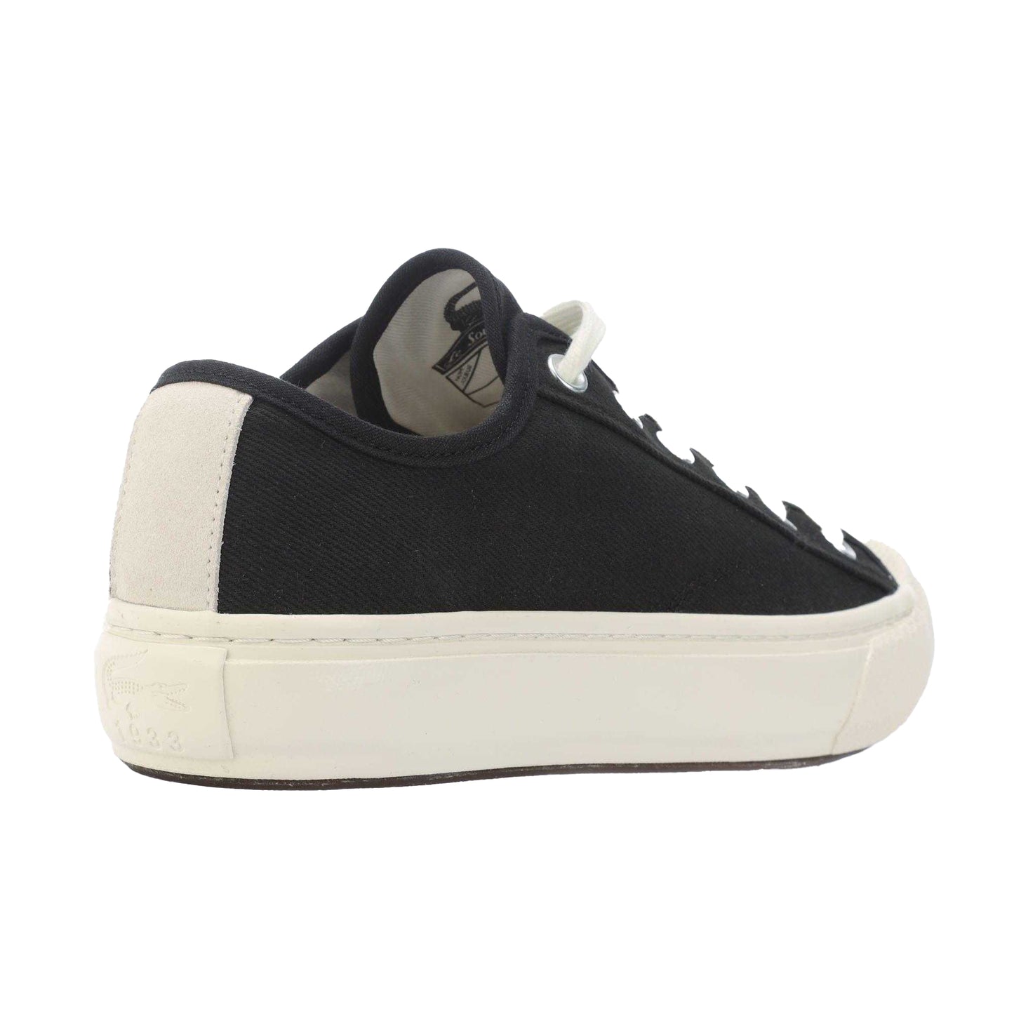 Black - Back - Lacoste Mens Backcourt 2.0 Canvas Low Trainers