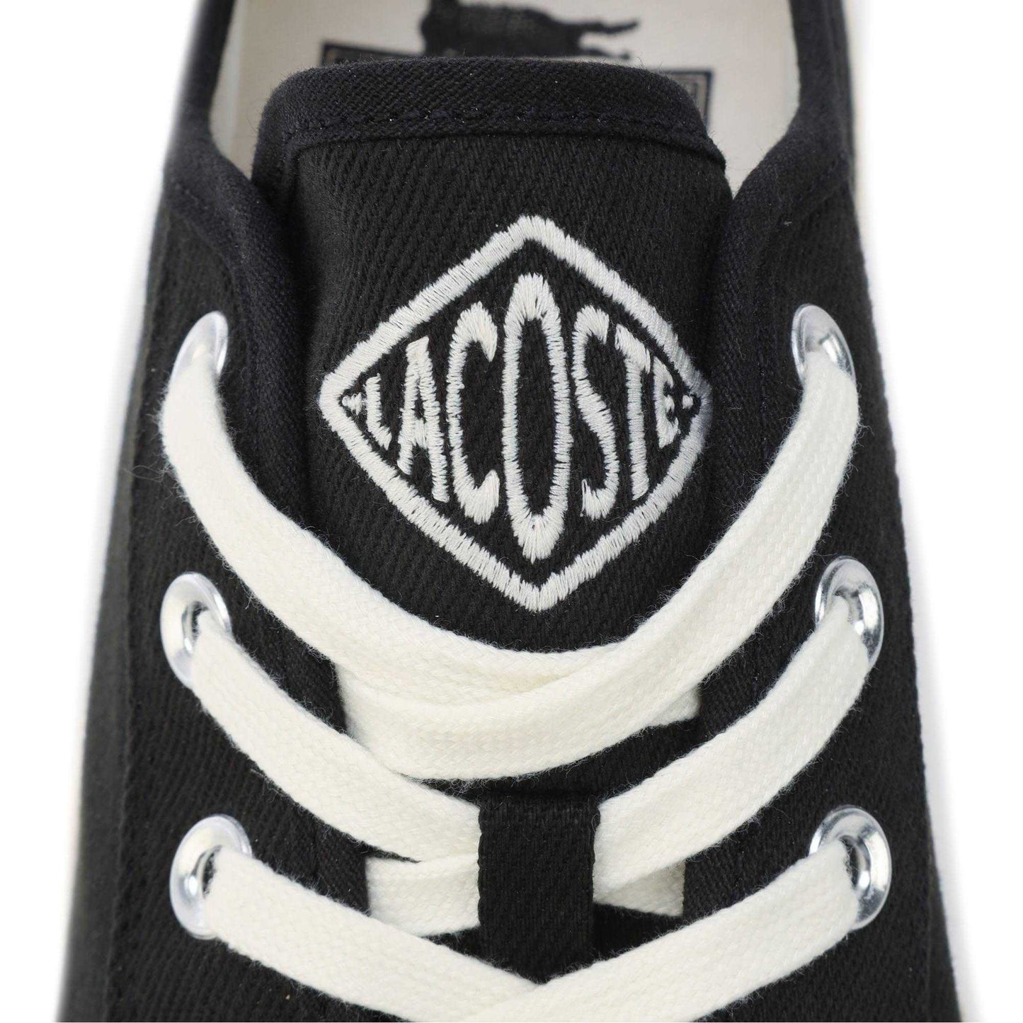 Black - Pack Shot - Lacoste Mens Backcourt 2.0 Canvas Low Trainers