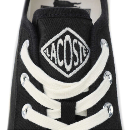 Black - Pack Shot - Lacoste Mens Backcourt 2.0 Canvas Low Trainers