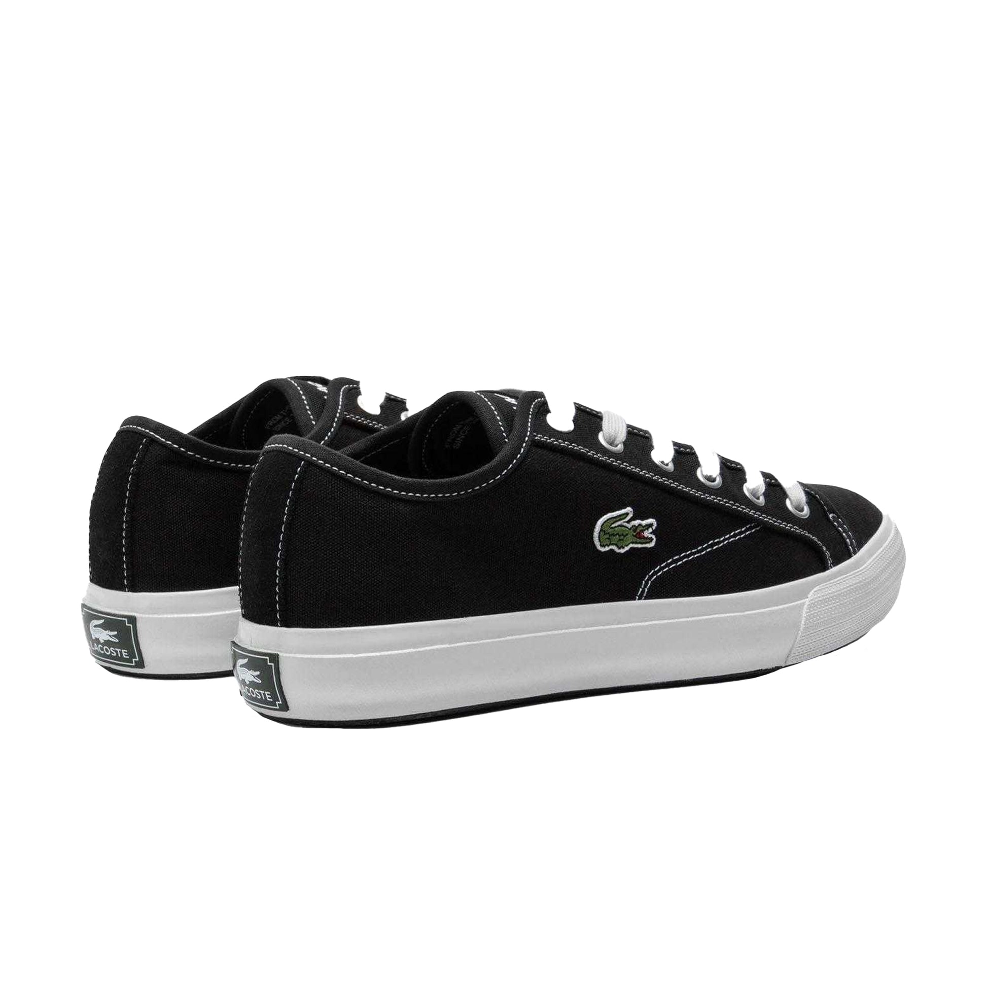 Black - Back - Lacoste Mens Backcourt Canvas Low Trainers