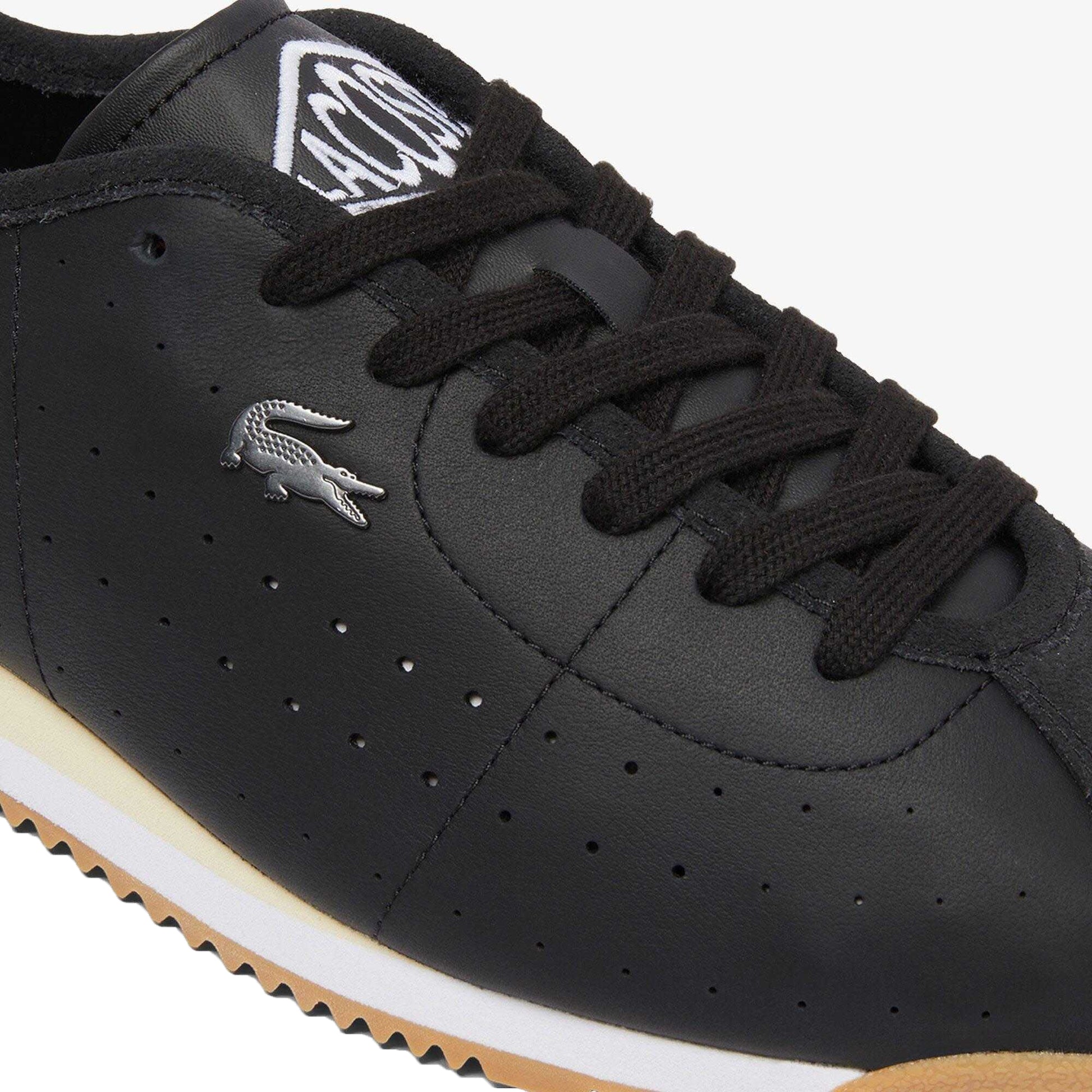Black - Pack Shot - Lacoste Mens Club Leather Low Trainers