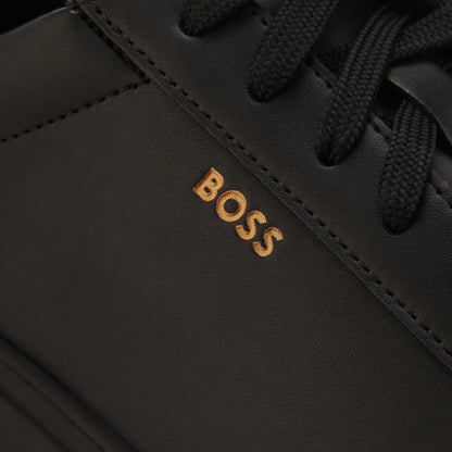 Black - Close up - Boss Mens Kieran Tennis Trainers