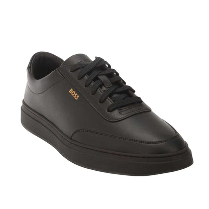 Black - Front - Boss Mens Kieran Tennis Trainers