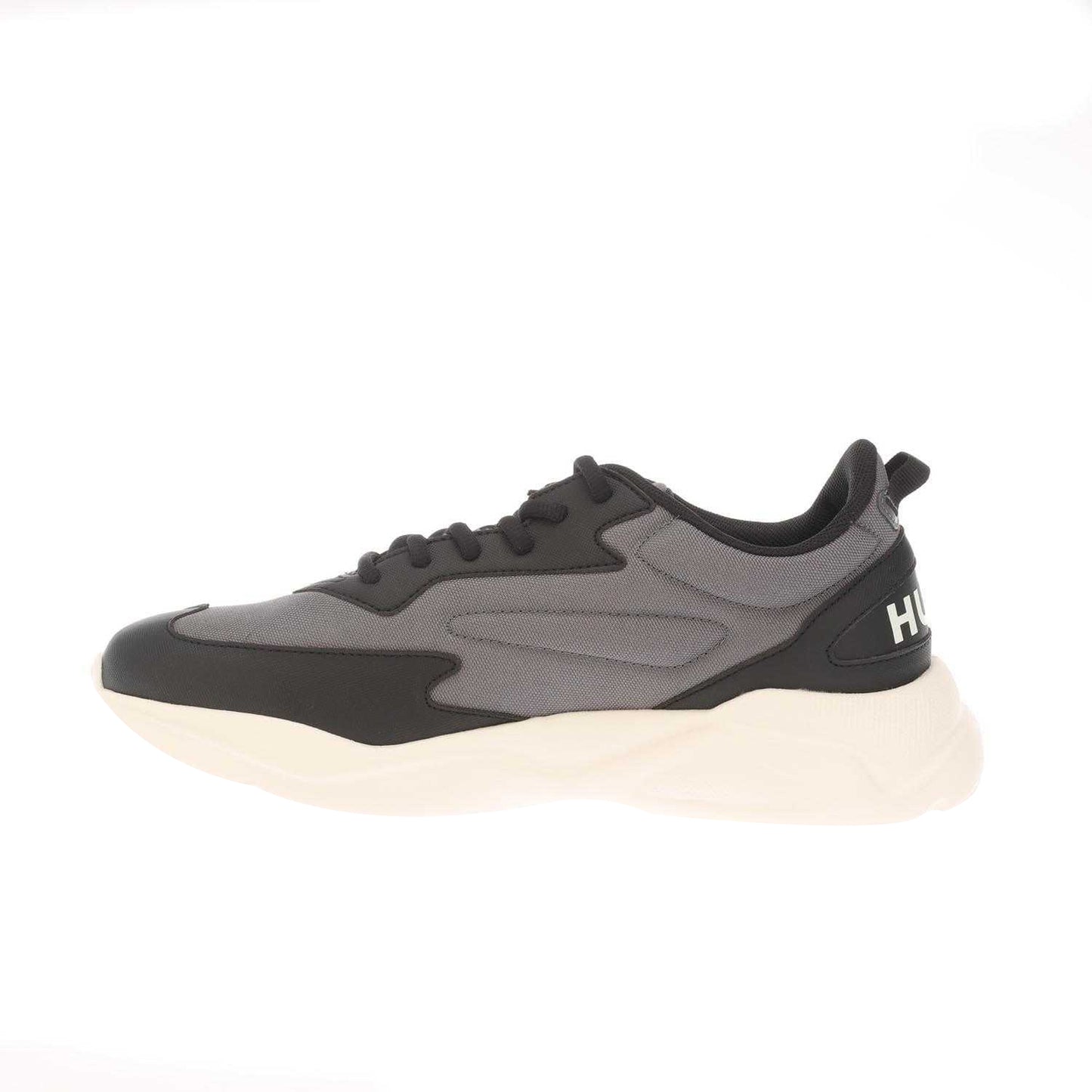 Charcoal - Side - Hugo Mens Leon Running Trainers