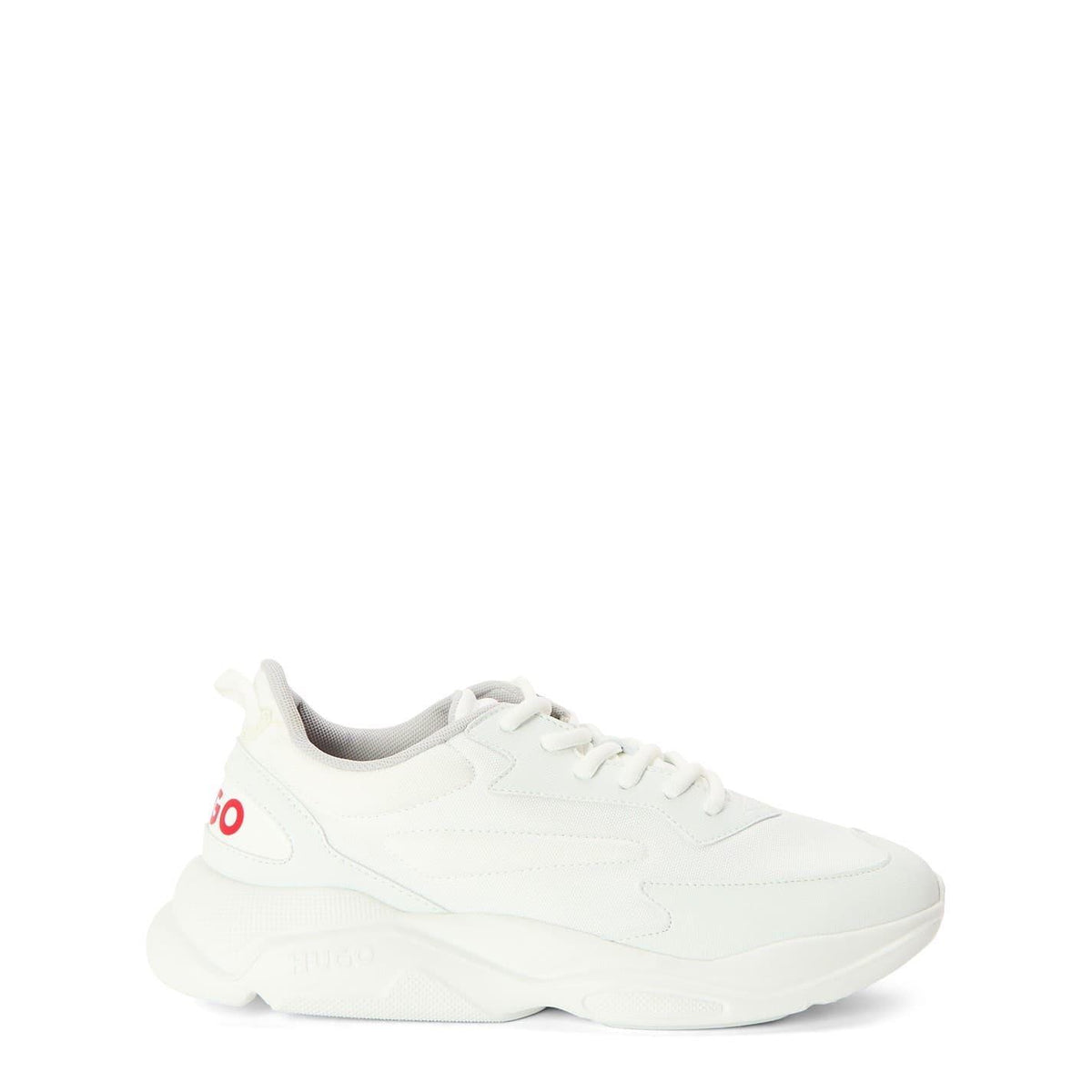 White - Front - Hugo Mens Leon Running Trainers