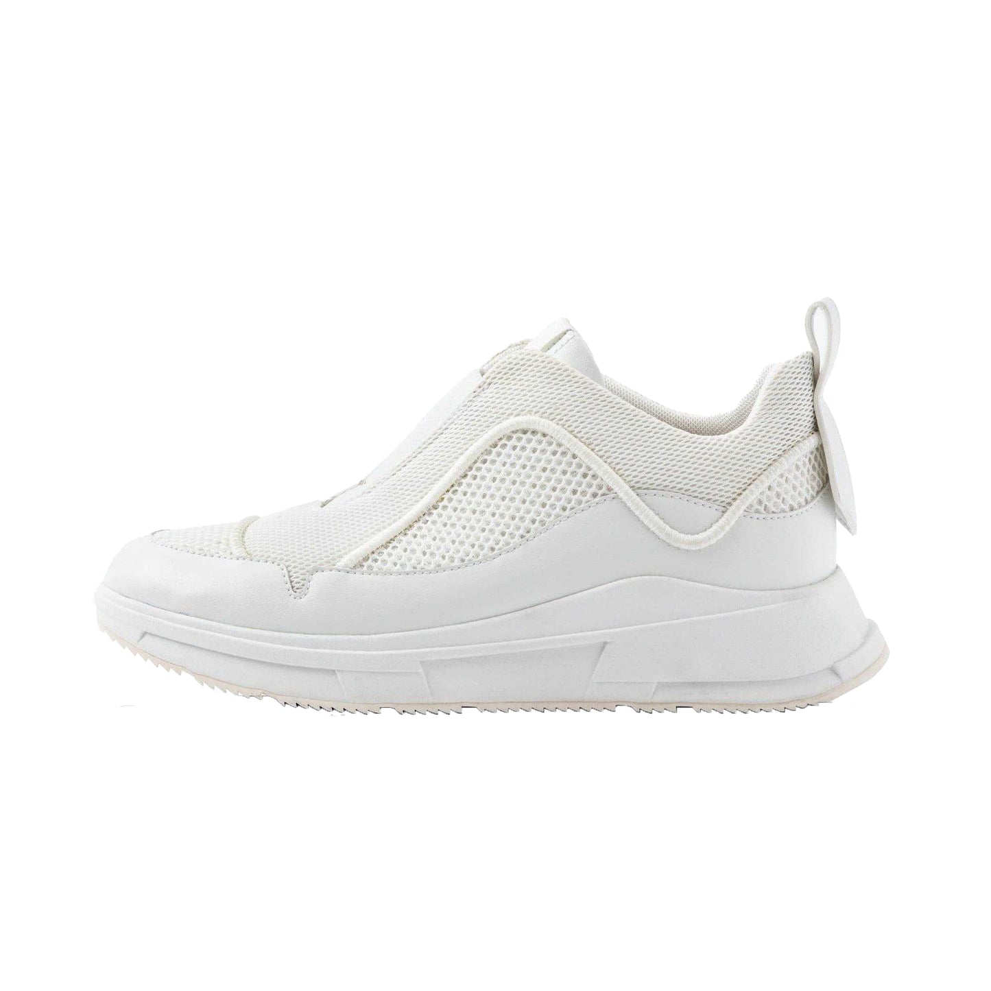 White - Back - Fit Flop Womens-Ladies Ammber Slip-on Trainers