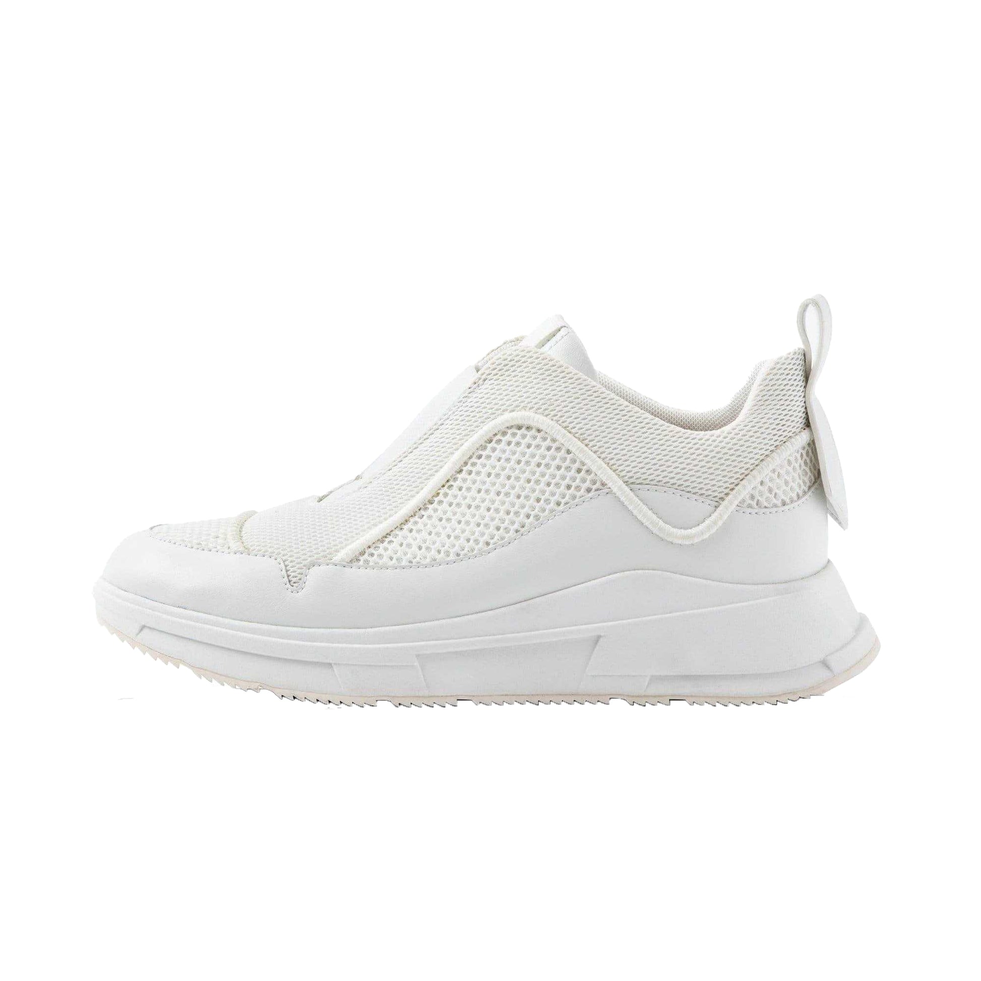 White - Back - Fit Flop Womens-Ladies Ammber Slip-on Trainers