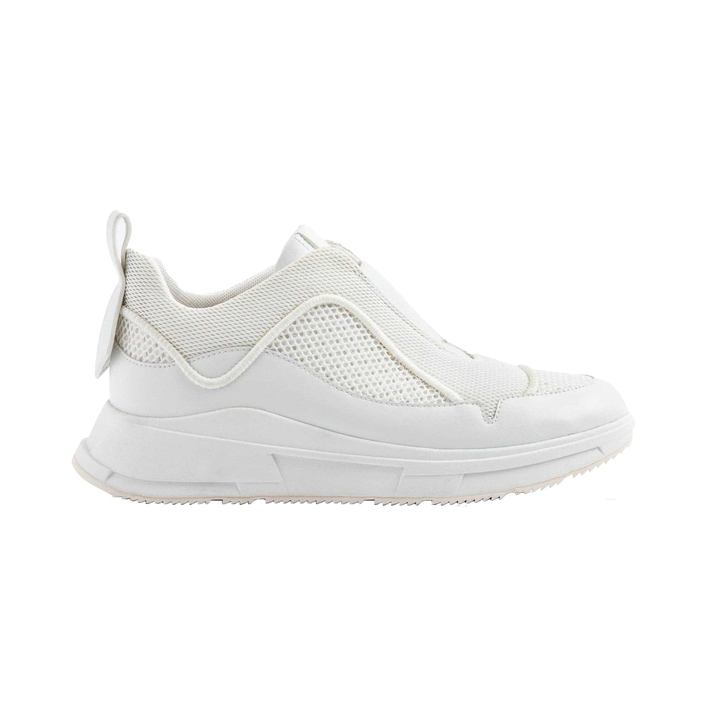 White - Side - Fit Flop Womens-Ladies Ammber Slip-on Trainers