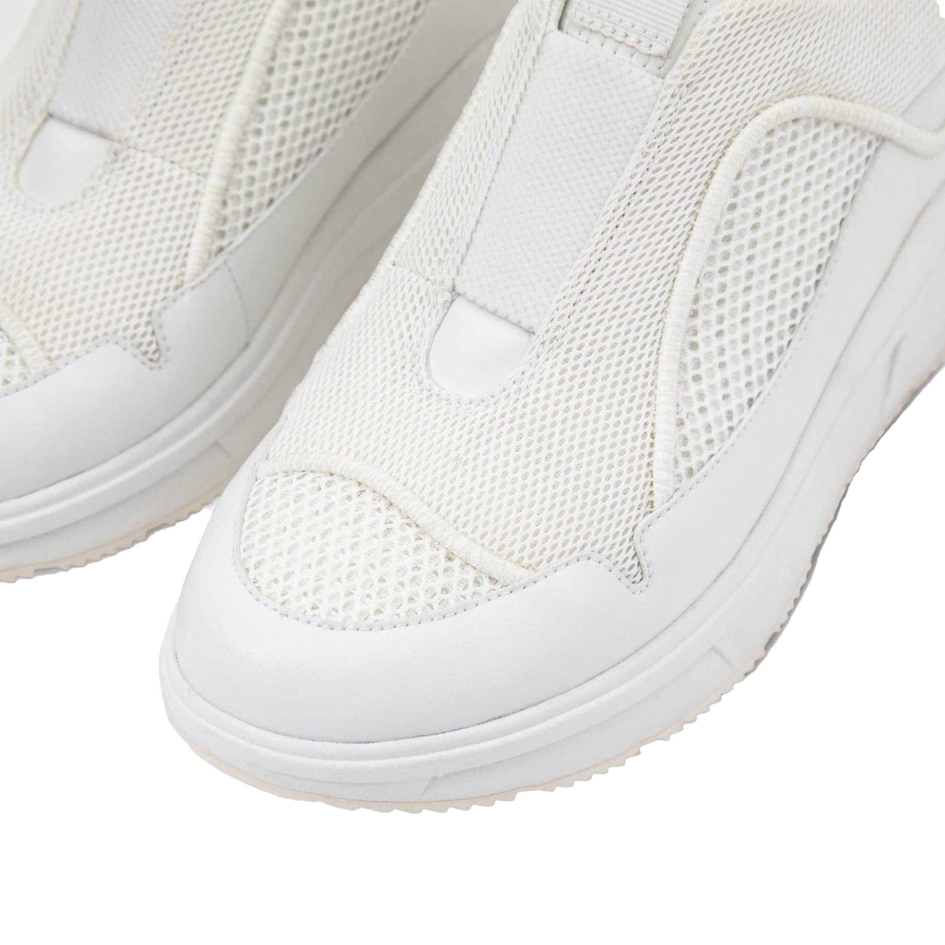 White - Pack Shot - Fit Flop Womens-Ladies Ammber Slip-on Trainers
