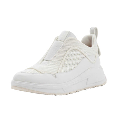 White - Front - Fit Flop Womens-Ladies Ammber Slip-on Trainers