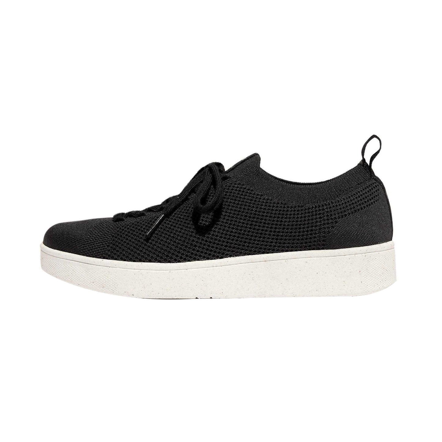 Black - Back - Fit Flop Womens-Ladies Rally E01 Knitted Trainers