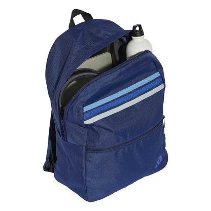 Blue - Back - Adidas Classic Back To School Stripe Backpack