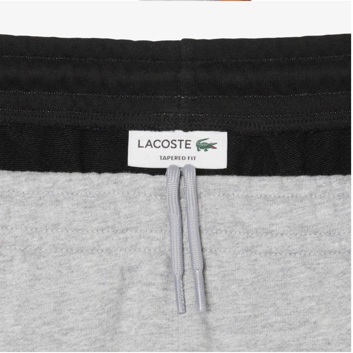 Grey - Side - Lacoste Mens Colour Block Tapered Jogging Bottoms