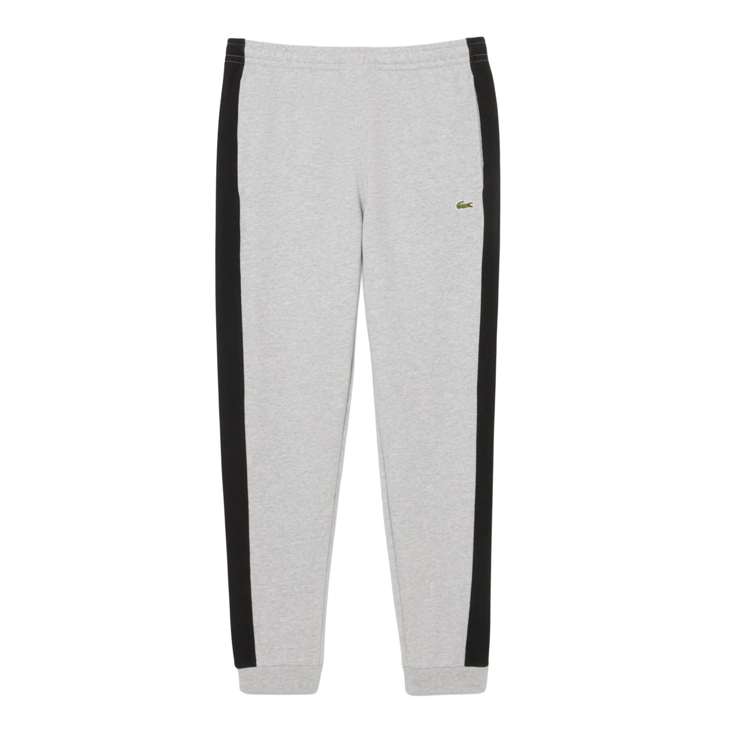Grey - Front - Lacoste Mens Colour Block Tapered Jogging Bottoms