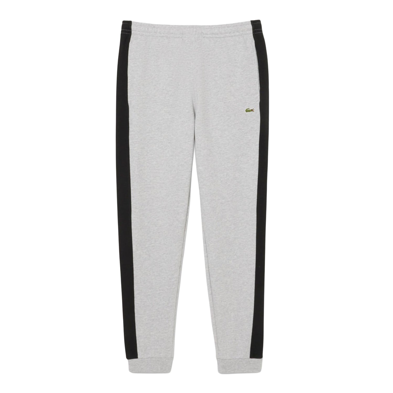 Grey - Front - Lacoste Mens Colour Block Tapered Jogging Bottoms