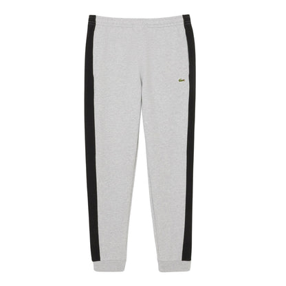 Grey - Front - Lacoste Mens Colour Block Tapered Jogging Bottoms
