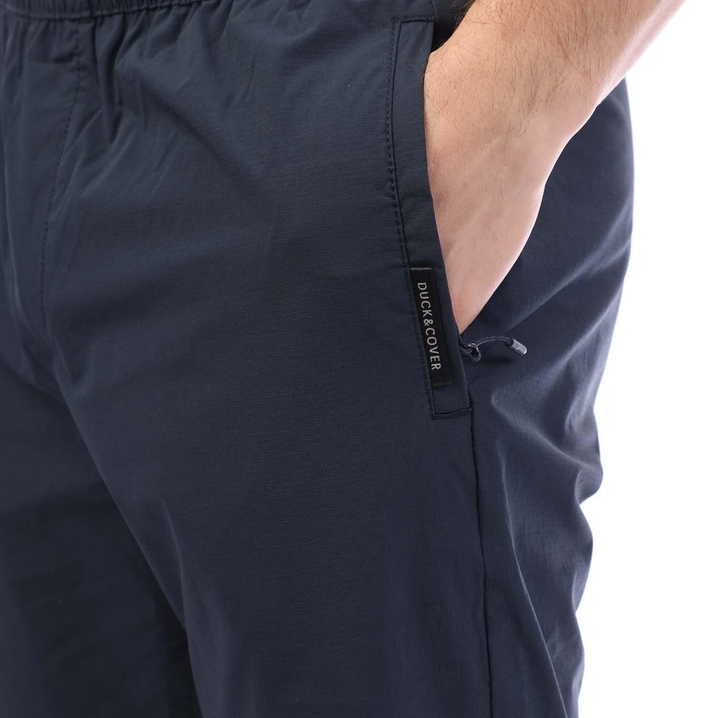 Navy - Side - Duck and Cover Mens Limatar Jogging Bottoms