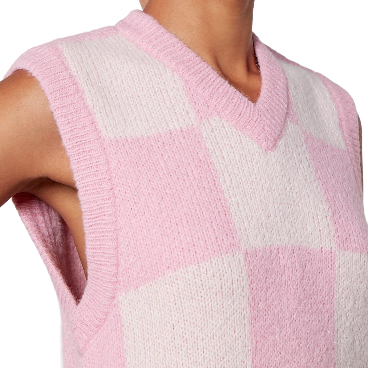 Purple - Side - Stine Goya Womens-Ladies Noa Checked Vest Top