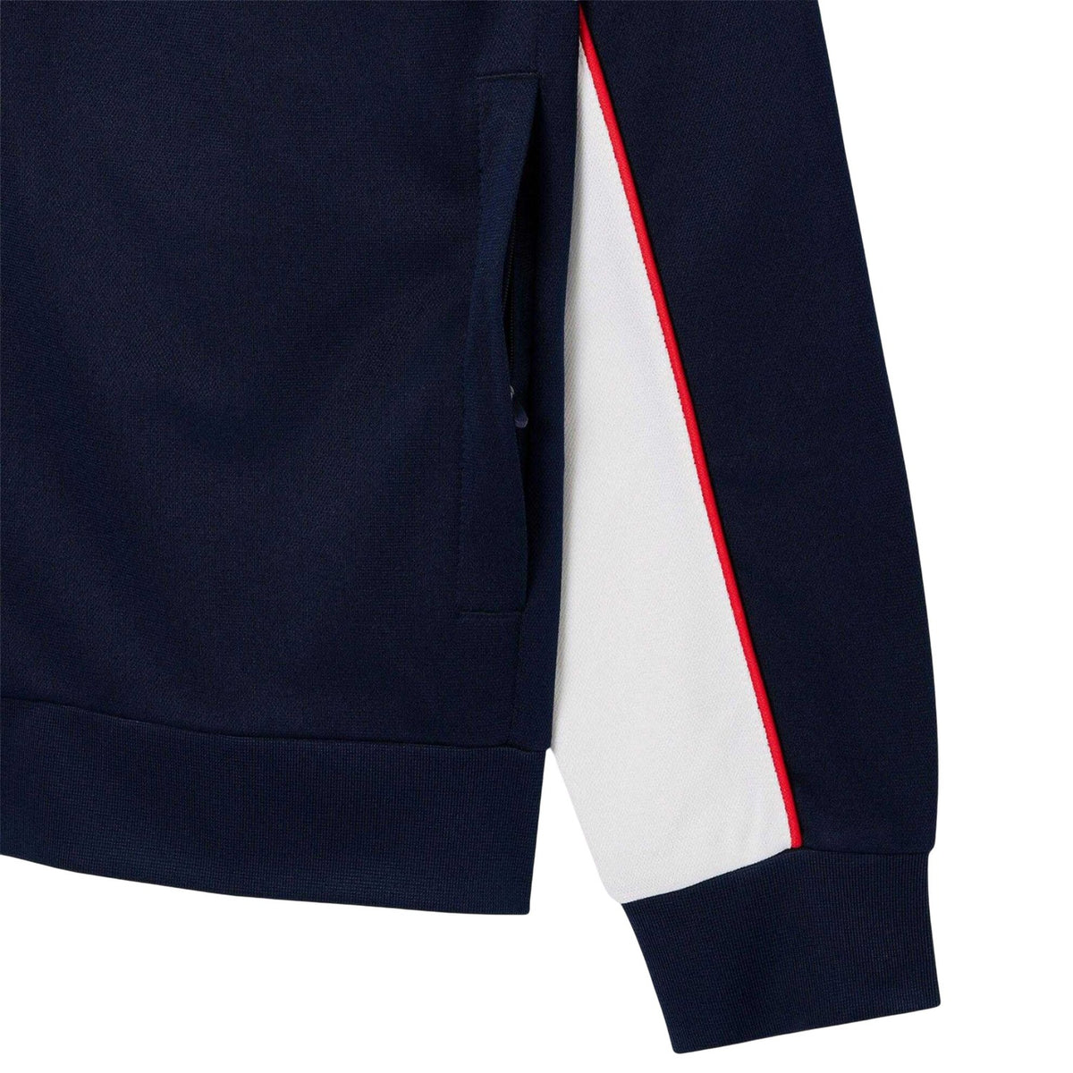 Navy Blue-White - Lifestyle - Lacoste Mens Logo Printed Zipped Tennis Jacket