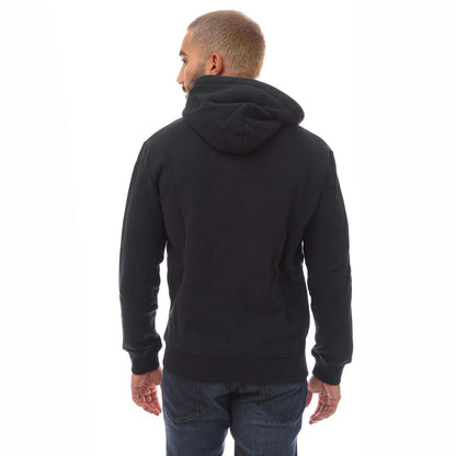 Navy - Back - Superdry Mens Embroidered Logo Vintage Full Zip Hoodie
