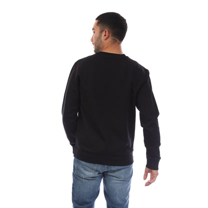 Black - Back - Boss Mens Salbo Logo Stretch Sweatshirt