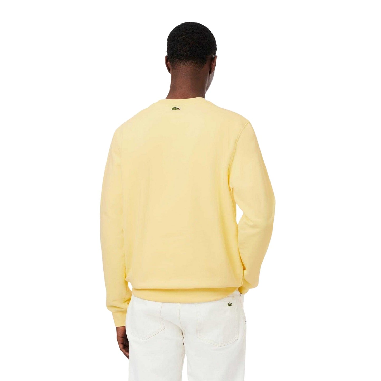Yellow - Back - Lacoste Unisex Adult Printed Fleece Sweatshirt