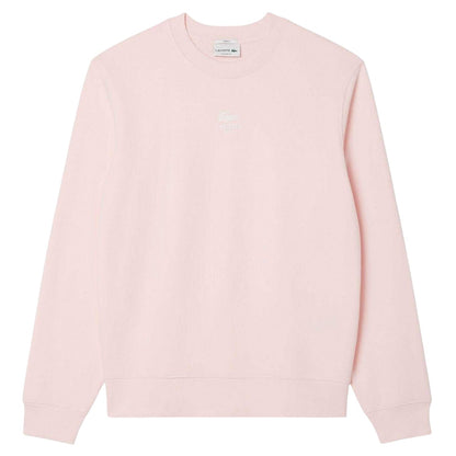 Pink - Front - Lacoste Unisex Adult Printed Fleece Sweatshirt